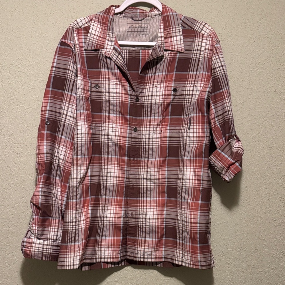 Eddie Bauer Men’s Plaid Button-Up Shirt